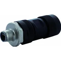 MURRELEKTRONIK Circular Connector: L Coded, 5 Pin, M12 Screw, IP67, Screw Terminals, Straight, PA (MPN 7000-P4591-0000000)