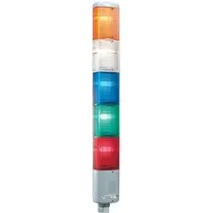 Steady light module with amber lens for visual status indication in industrial control panels and machinery. Operates at 120V AC. Overall diameter 3 in, height 3 5/8 in. Provides constant amber signal for machine states or warnings.