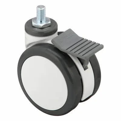 OEM Stem Caster: Swivel - Twin-Wheel Threaded Stem Casters for Medical Equipment