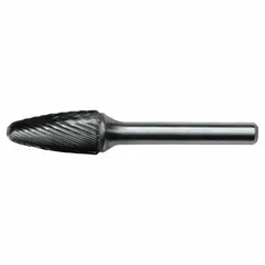 CLE-LINE SF-6 single-cut ball-nosed tree bur with a 5/8" x 1" head and 1/4" shank. Designed for deburring, shaping, and contouring metal, plastic, and composite materials in industrial machining and fabrication.