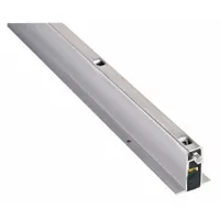 NATIONAL GUARD Automatic Door Bottom: Single Fin Insert, Aluminum, 48 in Lg, 1 1/2 in Wd, Black (MPN 335N-48)