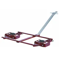 GKS-PERFEKT Machine Roller: 88,000 lb, 7 1/8 in Deck Ht, 6 1/2 in L x 6 1/2 in W, (16) Rollers, Red (MPN 5-11148)