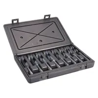 CHICAGO-LATROBE Reduced Shank Drill Bit Set: 8 Pc, 9/16" to 1", 118° Point, Black Oxide HSS (MPN 57840)