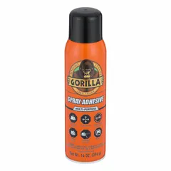 This clear, non-yellowing spray adhesive is formulated for general purpose bonding and repair of metal, fabric, and foam. It delivers a fine mist spray pattern and is VOC compliant for interior or exterior use. The 14 fl oz aerosol can provides convenient application for a variety of assembly and maintenance tasks.