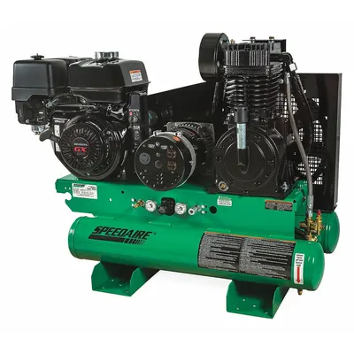 SPEEDAIRE Stationary Air Compressor/Generator: 2 Stage, 13 hp Engine, Honda, 15.7 cfm - Combination Air Compressors & Generators