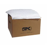 BRADY SPC ABSORBENTS Sorbent Pad: 61 7/16 oz Volume Absorbed Per Pad, Polypropylene, White, 100 PK (MPN SXT300)