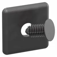 End Cap: 25 Series, Metric, 25 mm x 3 mm x 25 mm, Black, ABS, Dust Cover, Matte, Single, 2 PK (MPN 25-2015-2)