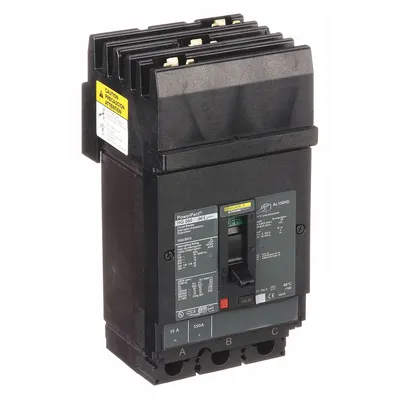 SQUARE D Molded Case Circuit Breaker: 15 A Amps, 65kA at 240V AC, Fixed, Lug, ABC - Square D Molded Case Circuit Breakers for I-Line Panelboards