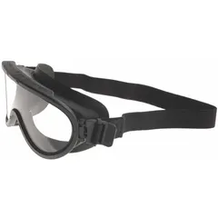 PAULSON 510-WE safety goggles are designed for structural firefighting. They feature a clear lens with indirect venting to protect against debris and splash, and an elastic band for a secure fit. The band material is elastic.