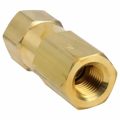 CONTROL DEVICES Check Valve: In Tank, Brass, 1/4 in (F)NPT, 1/4 in (F)NPT - Pneumatics