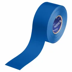 Solid blue polyester floor marking tape, 3 inches wide by 100 feet long, with a 22 mil thickness. Part of the B-553 series, this tape is used for color-coded aisle marking, hazard identification, and visual safety cues in industrial facilities.