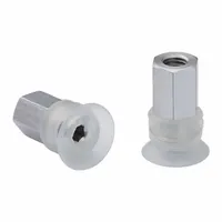 SCHMALZ Vacuum Pad Assembly: Flat, M5 Vacuum Port, 11.2 mm Pad Dia, Food Grade Silicone Rubber, 55 A (MPN 10.01.01.14168)