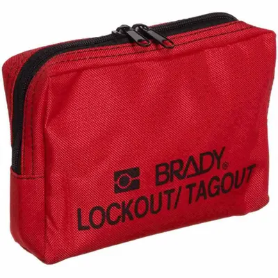 BRADY Lockout Pouch: No Padlocks, Pouch - Portable Unfilled Lockout Kits