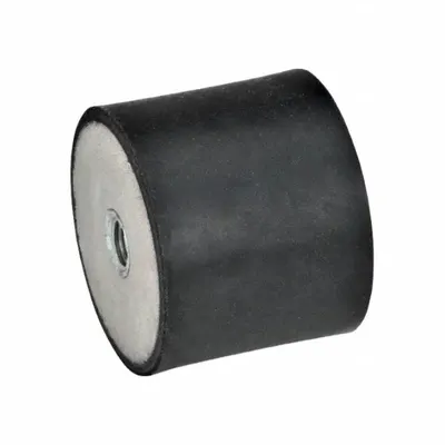 JW WINCO Vibration-Isolating Mount: Cylindrical, Natural Rubber - Female x Female Vibration-Isolating Mounts
