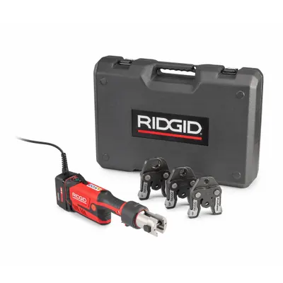 RIDGID Cordless Press Tool Kit: 18V Li-Ion, Std, Inline, For 1/2 in to 1 in Pipe - Ridgid Press Fitting Tools