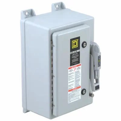 SQUARE D Safety Switch: Fusible, 60 A, Three Phase, 600V AC, Non-Metallic - Fusible Safety Switches