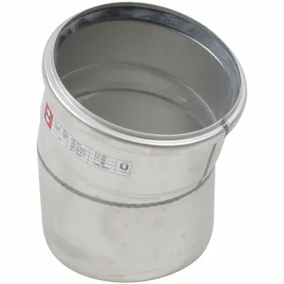 BLUCHER Metal Pipe Bend: Stainless Steel, 15° Elbow, 4 in x 4 in, Female Socket x Male - Push Fit Pipe Fittings
