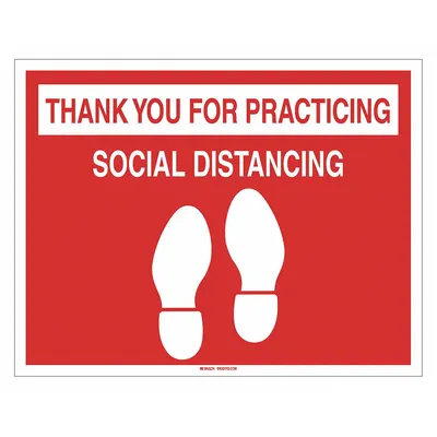 BRADY 170260 Thank You - Thank You - Social Distancing Floor Sign