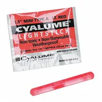 CHEMLIGHT BY CYALUME TECHNOLOGIES Lightstick: NSN 6260-01-230-8600, Red, 4 hr Light Duration, 50 PK (MPN 9-86000PF)
