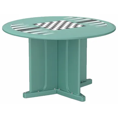 CORTECH Table: 29 in Overall Ht, 48 in Overall Dia, Game Top Included, Ballast Accepted - Round X-Base Tables