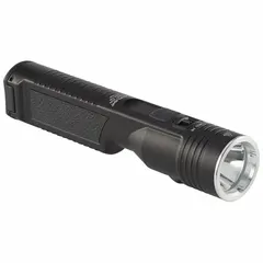 Rechargeable flashlight with a tail switch, delivering 2000 lumens and a 2-hour runtime at maximum brightness. Includes a rechargeable battery. Suitable for industrial maintenance, security patrols, and emergency response in low-light conditions.