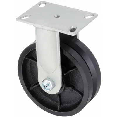 OEM Plate Caster: Rigid - V-Groove Track-Wheel Plate Casters