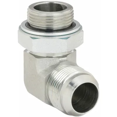 ADAPTALL Hydraulic Hose Adapter: 1 in x 33 mm Fitting Size, Male x Male, Metric x JIC - NPTF-to-NPTF Steel Hydraulic Hose Adapters