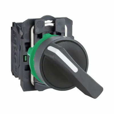 SCHNEIDER Selector Switch: 22 mm Panel Mounting Size, 2 Positions, Extended Lever - Selector Switches