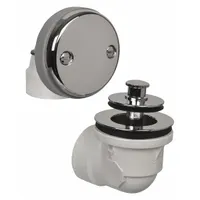 AB&A Waste and Overflow Kit: Plastic, 1 1/2 in Overall Dia, 2 1/2 in Overall Ht, Push and Pull (MPN 60352)