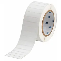 Polypropylene precut label roll in white matte finish, sized 1/2 in x 2 in. Autoclavable and cryogenic-rated for use in sterilization and low-temperature environments. Compatible with i5100 printer series. Suitable for labeling in laboratory, medical, and cold-chain applications.