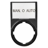 Legend Plate: 22 mm Panel Mounting Size, Rectangular, 1 7/16 in Overall Ht x 2 in Overall Wd (MPN M22S-ST-GB12)