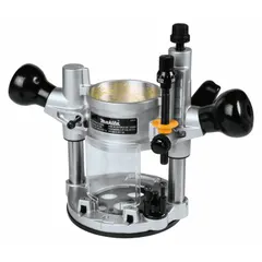 Plunge base designed for use with the RP1101 router. Dual Grip configuration provides stable two-handed control. Enables precise depth adjustment for routing tasks such as grooving, mortising, and edge profiling.