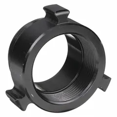 This aluminum rigid adapter connects a 1 in NPT threaded pipe to a 1 in NH fire hose coupling. The straight design with rocker lug facilitates secure hand-tightening. Used in fire hydrant and standpipe systems for fire protection applications.