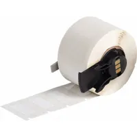Pre-Cut Label Stock Roll: 1/2 in x 1 in, Rubber, Permanent Adhesive, 500 Labels, Permanent (MPN M6-17-424-PSL)