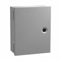 HAMMOND Enclosure: Steel, 14 in x 12 in x 4 in, NEMA 1, Solid Cover, Hinged, Painted (MPN N1J14124)