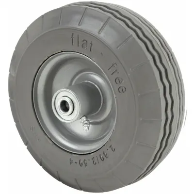 OEM Solid Wheel: 8 1/2 in Wheel Dia - Flat-Free Solid Rubber Wheels