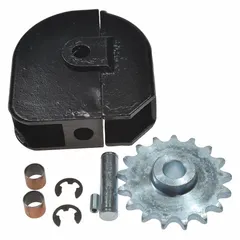 This steel chain gear kit is a replacement accessory for Dayton platform lift truck models 4ECW6, 4ECW7, 4ECW8, 4ECW9, 4ECX1, 4ECX2, 4ECX3, 4ECX4, and 4EXC5. It is used to service the lifting mechanism in industrial material handling applications.