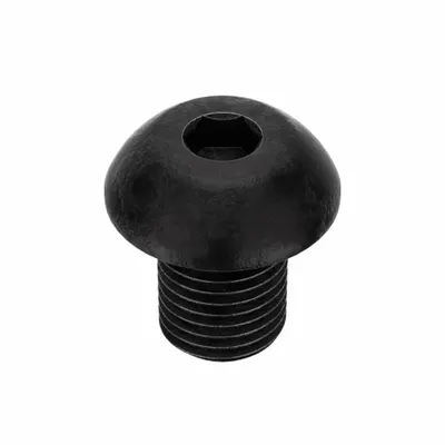 KERR LAKESIDE Socket Head Cap Screw: 3/8"-24 Thread Size, 1/2 in Lg, Button, Black Oxide - Button Head Socket Cap Screws