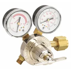 Single-stage fuel gas regulator for acetylene service. Reduces cylinder pressure to a stable 15 psig outlet. Features a CGA 300 inlet connection and 9/16"-18 M LH outlet. Neoprene diaphragm. Used in cutting, welding, and heating applications.