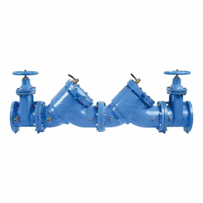 Watts Double Check Valve Assembly: LF709, 8 in Pipe Size, Flange x Flange, 75.44 in Overall Lg - Watts Double Check Backflow Preventers