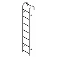 COTTERMAN Straight Ladder: 9 ft Ladder Size, Steel, 300 lb Load Capacity, 40 lb Wt, 9 Rungs (MPN ST09AL C1)