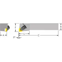 ULTRA-DEX USA Indexable Turning and Profiling Tool Holder: DCLNL 20-4D (MPN 974-000-003)