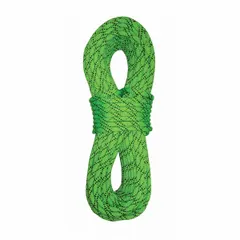 Static kernmantle rope with heat- and water-resistant properties. 3/8 in diameter, 595 lb working load limit, 200 ft length. Suitable for industrial rescue, rope access, and confined space operations requiring static performance.