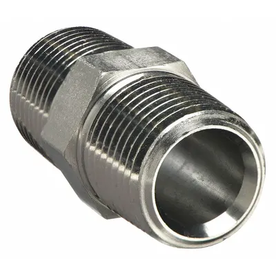 PARKER Metal Pipe Straight: Straight, Carbon Steel, 1/4 in x 1/4 in - Threaded Instrumentation Extreme-Pressure Pipe Fittings
