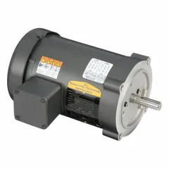 Totally enclosed fan-cooled (TEFC) 3-phase AC motor with C-Face mounting. Delivers 1/2 hp at 1,774 RPM (60 Hz) on 460V AC, with full load current of 0.80/1.6/1.7 A. Suitable for industrial applications such as pumps, fans, conveyors, and machine tools.