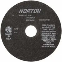NORTON Cutoff Wheels: Type 1, 7" x 1/32" x 1 1/4", 57A60-OE7 (MPN 66252922985)