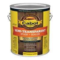 CABOT Wood Stain and Sealer: Exterior, Oil, 1 gal Container Size, Wood, Flat, Cordovan Leather (MPN 140.0000337.007)
