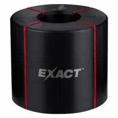 Round knockout die with 1 in nominal size, designed for creating clean holes in sheet metal up to 12 ga steel. Constructed from stainless steel. Suitable for use with compatible knockout punches in electrical and metal fabrication applications.