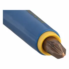 This non-sparking Phillips screwdriver features a #2 tip and cushion grip for secure torque transfer. It is not ESD safe and not tether capable. Used in environments where sparking tools are prohibited.
