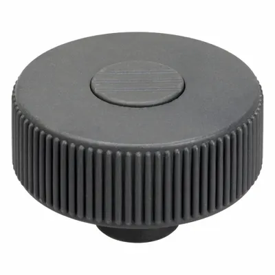 KIPP Hand Knob: Knurled, Plastic w/ Steel Thread, M10 Thread, 14 mm Thread Lg - Knurled Knobs with Threaded Hole